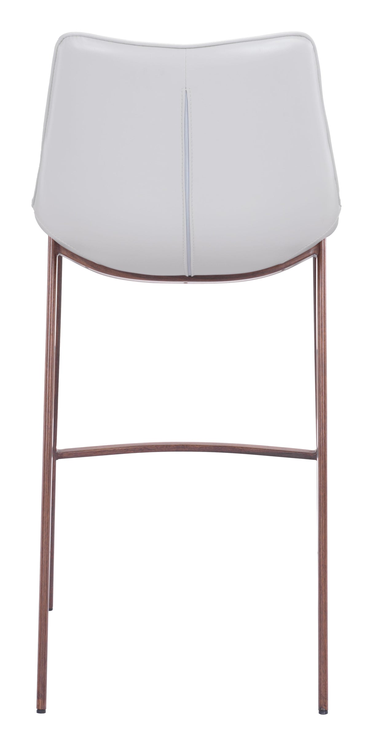 ZUO Magnus Barstool (Set of 2) White & Walnut