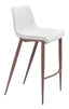 ZUO Magnus Barstool (Set of 2) White & Walnut