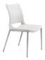 ZUO Ace Dining Chair (Set of 2) White & Silver