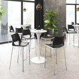 ZUO Ace Barstool (Set of 2) Black & Silver