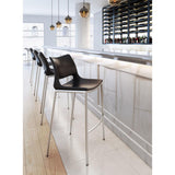 ZUO Ace Barstool (Set of 2) Black & Silver