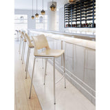 ZUO Ace Barstool (Set of 2) Light Pink & Silver