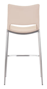 ZUO Ace Barstool (Set of 2) Light Pink & Silver