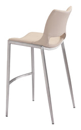 ZUO Ace Barstool (Set of 2) Light Pink & Silver
