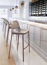 ZUO Ace Barstool (Set of 2) Brown & Walnut