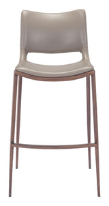 ZUO Ace Barstool (Set of 2) Brown & Walnut