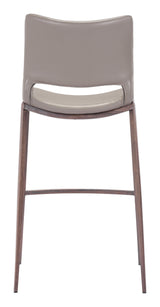 ZUO Ace Barstool (Set of 2) Brown & Walnut