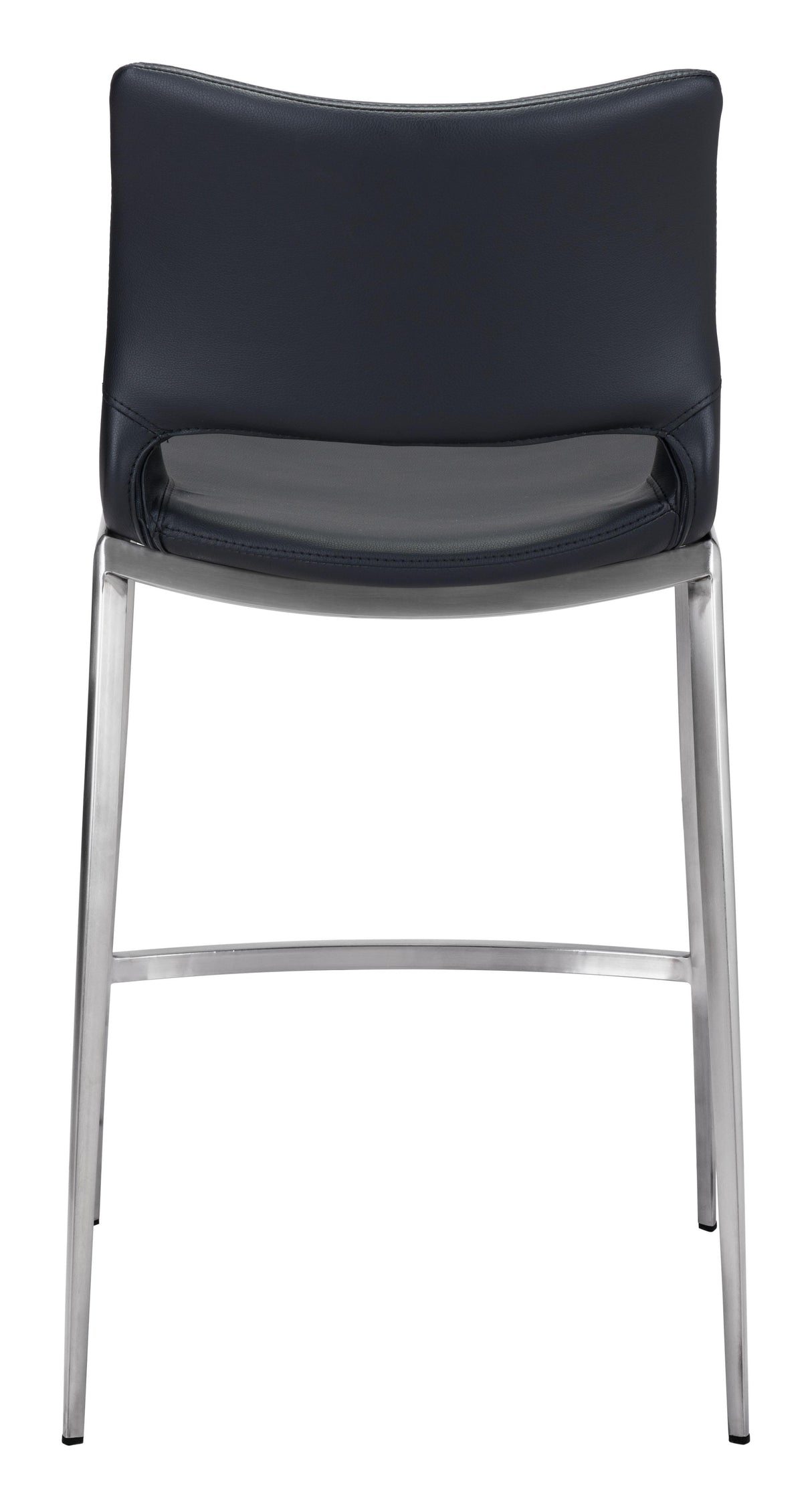 ZUO Ace Counter Stool (Set of 2) Black & Silver