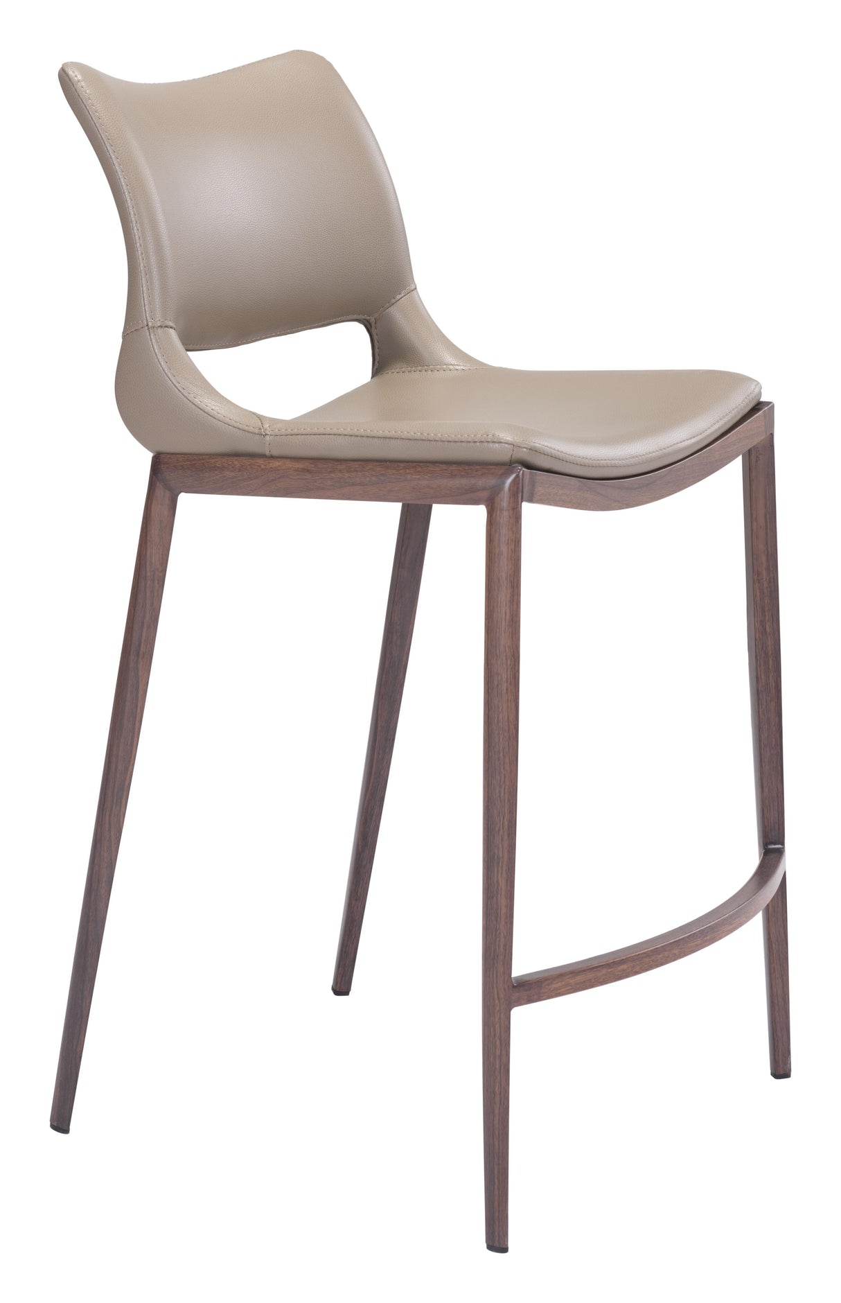 ZUO Ace Counter Stool (Set of 2) Brown & Walnut