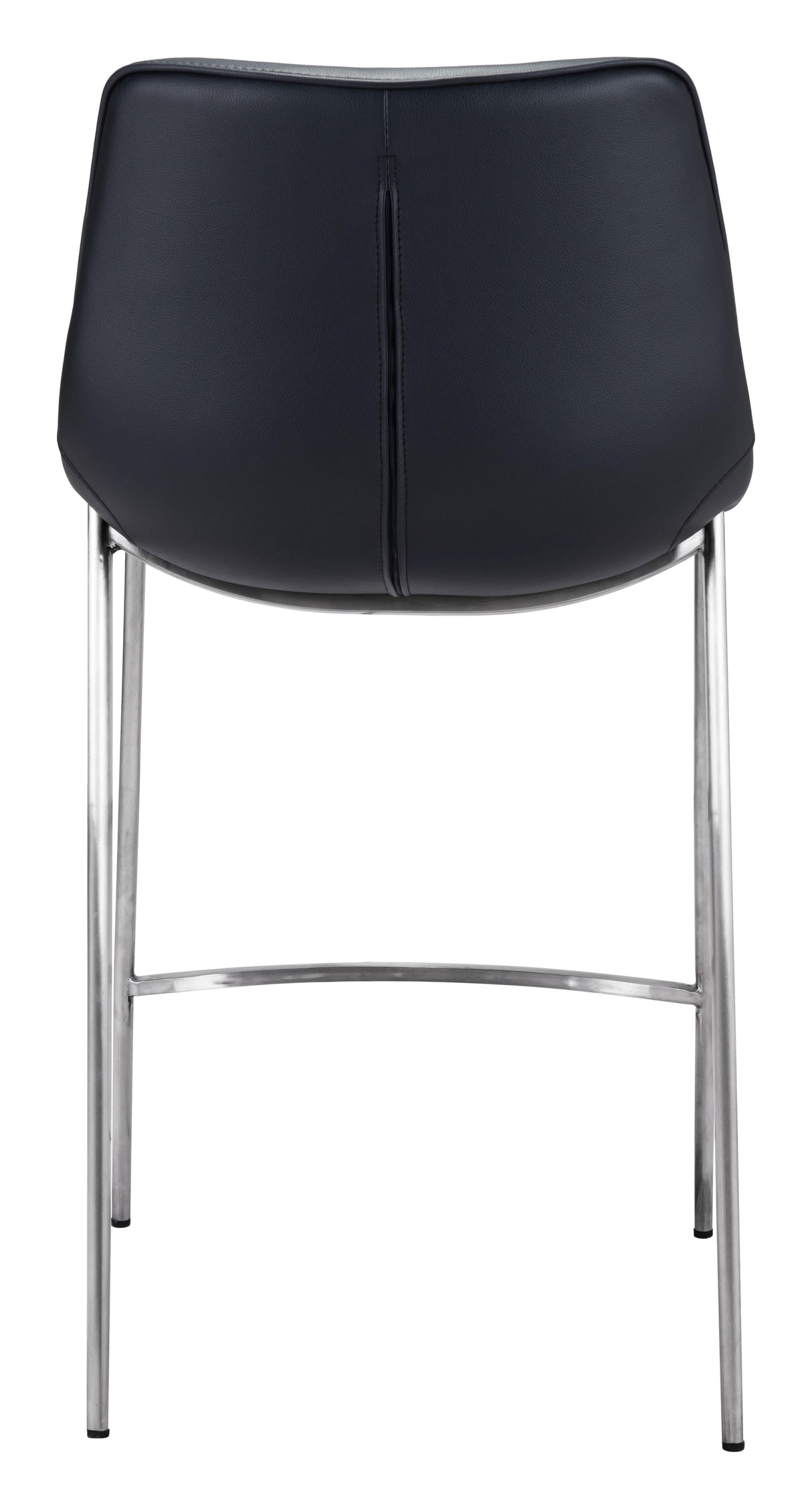 ZUO Magnus Counter Stool (Set of 2) Black & Silver