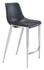 ZUO Magnus Counter Stool (Set of 2) Black & Silver