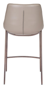 ZUO Magnus Counter Stool (Set of 2) Brown & Walnut