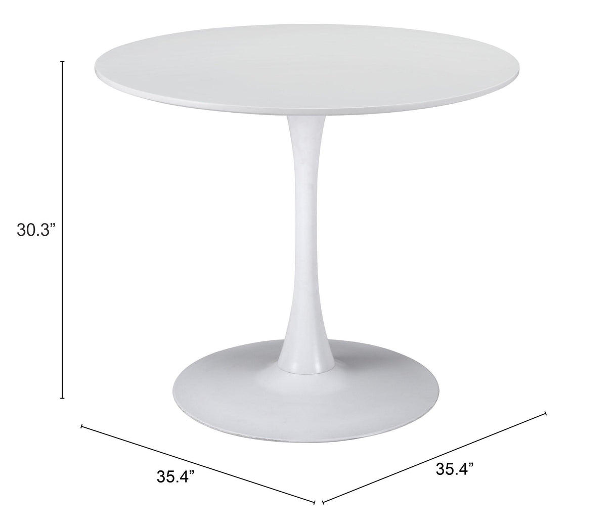 ZUO Opus Dining Table White