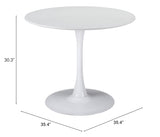 ZUO Opus Dining Table White