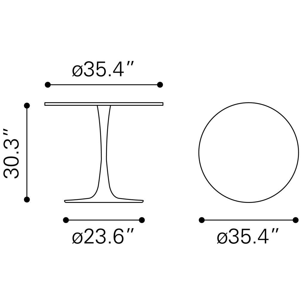 ZUO Opus Dining Table White