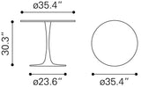 ZUO Opus Dining Table White