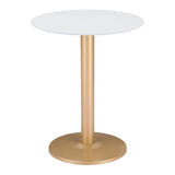 ZUO Alto Bistro Table White & Gold