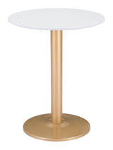 ZUO Alto Bistro Table White & Gold