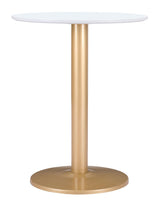 ZUO Alto Bistro Table White & Gold