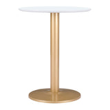 ZUO Alto Bistro Table White & Gold