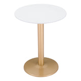 ZUO Alto Bistro Table White & Gold