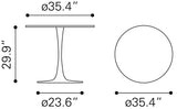 ZUO Opus Dining Table White & Gold