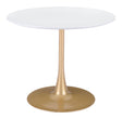 ZUO Opus Dining Table White & Gold