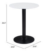ZUO Alto Bistro Table White & Black