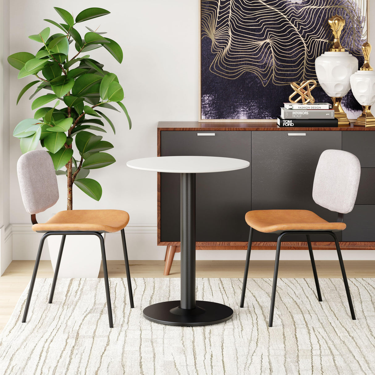 ZUO Alto Bistro Table White & Black