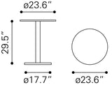 ZUO Alto Bistro Table White & Black