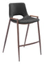 ZUO Desi Counter Stool (Set of 2) Black & Walnut