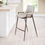 ZUO Desi Counter Stool (Set of 2) Beige & Walnut