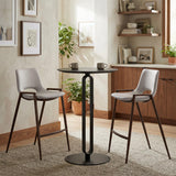 ZUO Desi Counter Stool (Set of 2) Beige & Walnut