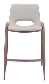 ZUO Desi Counter Stool (Set of 2) Beige & Walnut