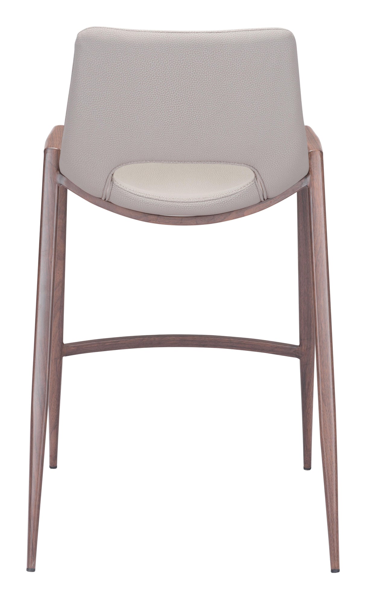 ZUO Desi Counter Stool (Set of 2) Beige & Walnut