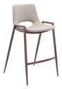 ZUO Desi Counter Stool (Set of 2) Beige & Walnut