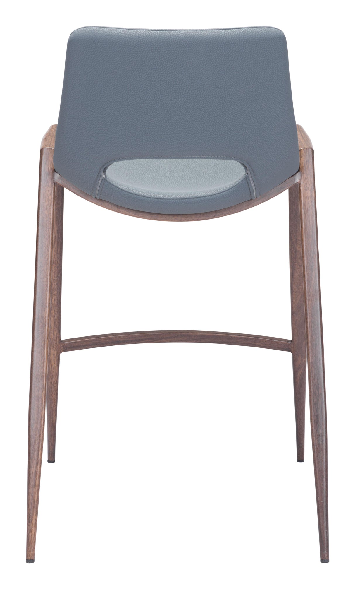 ZUO Desi Counter Stool (Set of 2) Azure Gray & Walnut