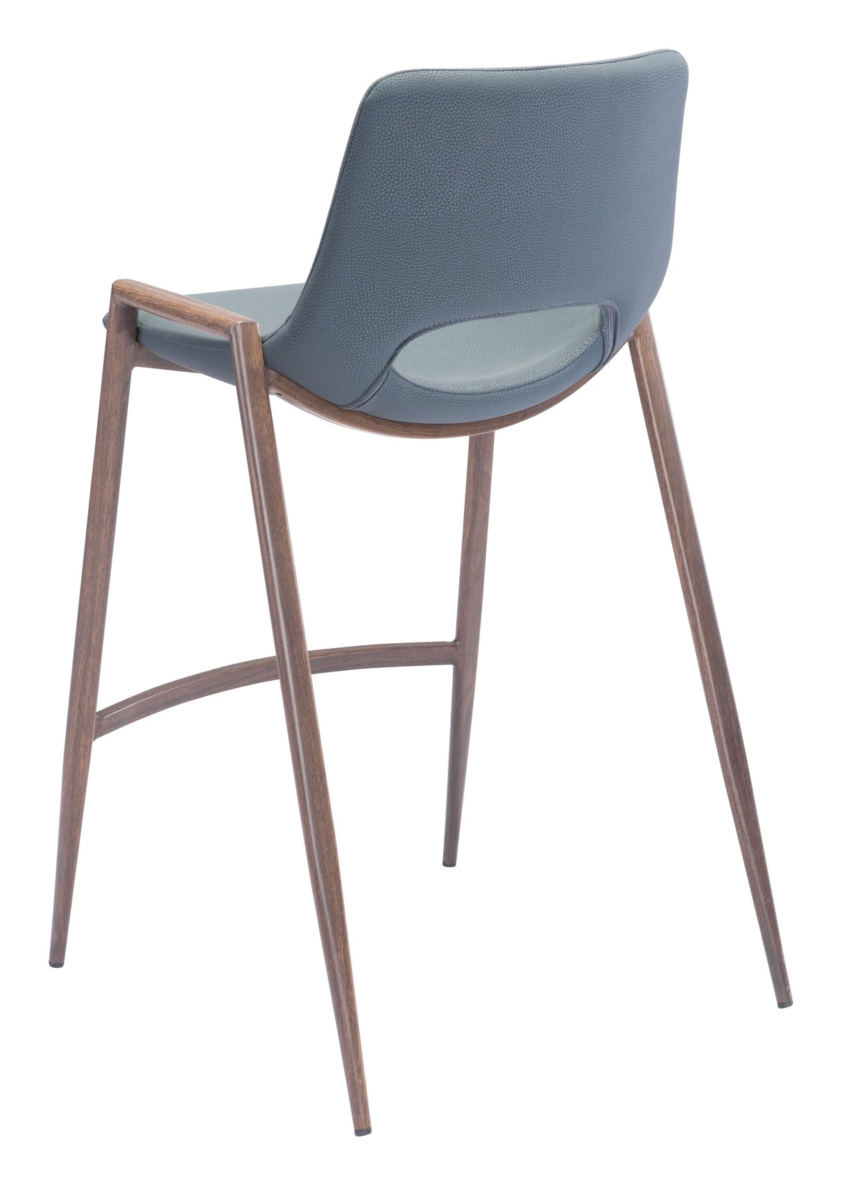 ZUO Desi Counter Stool (Set of 2) Azure Gray & Walnut