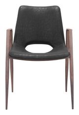 ZUO Desi Dining Chair (Set of 2) Black & Walnut