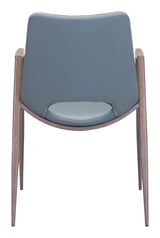 ZUO Desi Dining Chair (Set of 2) Azure Gray & Walnut