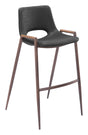 ZUO Desi Barstool (Set of 2) Black & Walnut