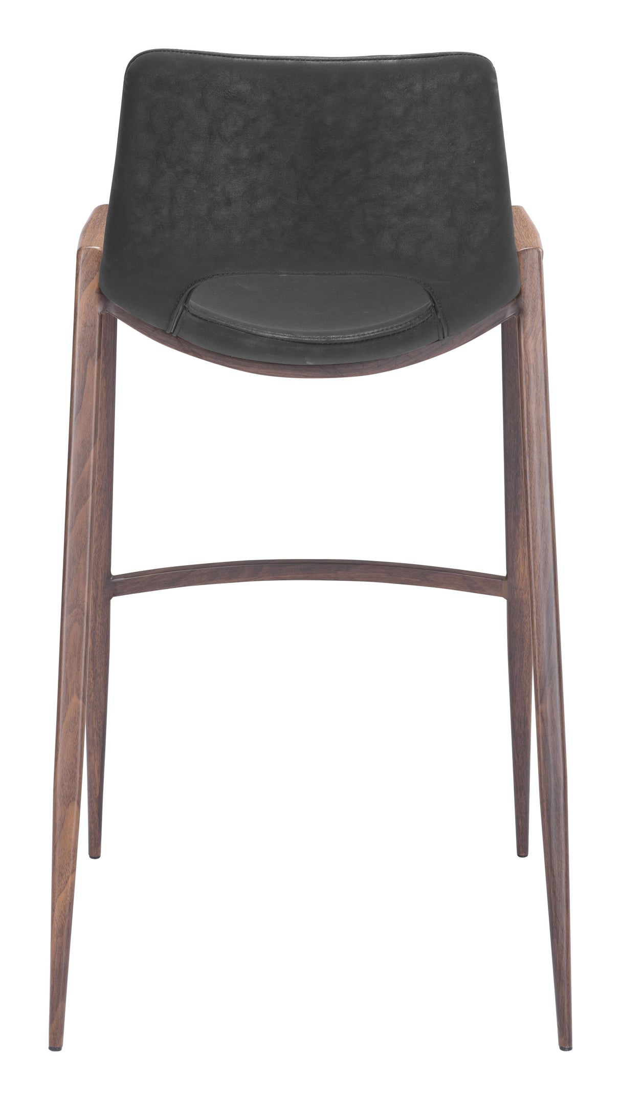 ZUO Desi Barstool (Set of 2) Black & Walnut