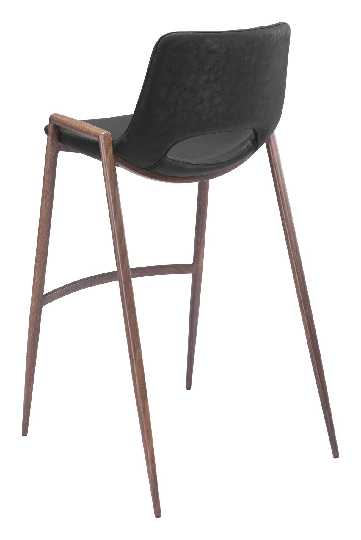 ZUO Desi Barstool (Set of 2) Black & Walnut