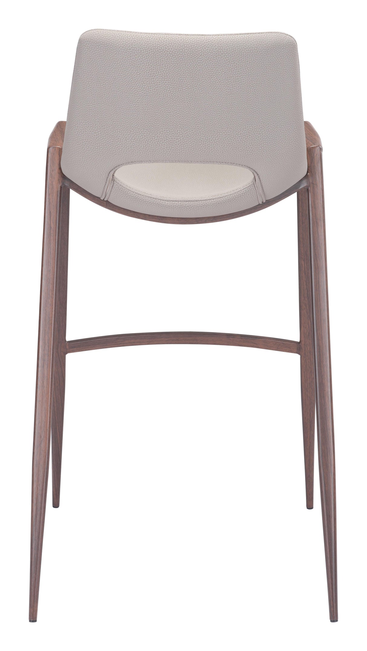 ZUO Desi Barstool (Set of 2) Beige & Walnut