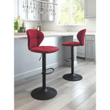 ZUO Salem Barstool Red
