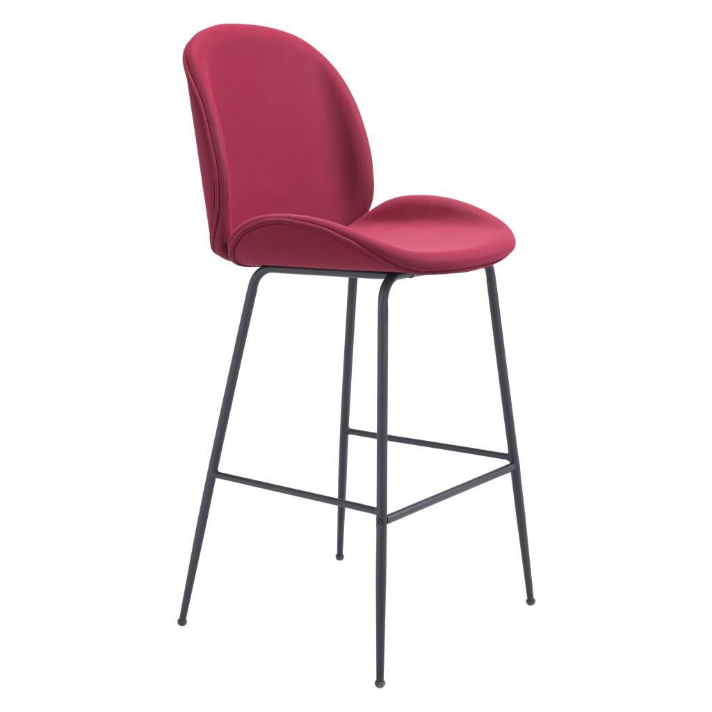 ZUO Miles Barstool Red