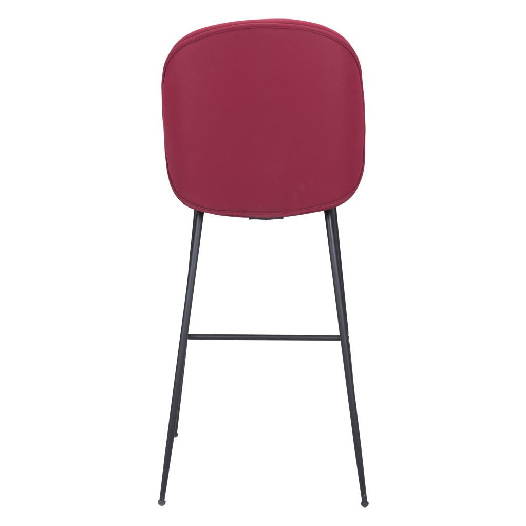 ZUO Miles Barstool Red