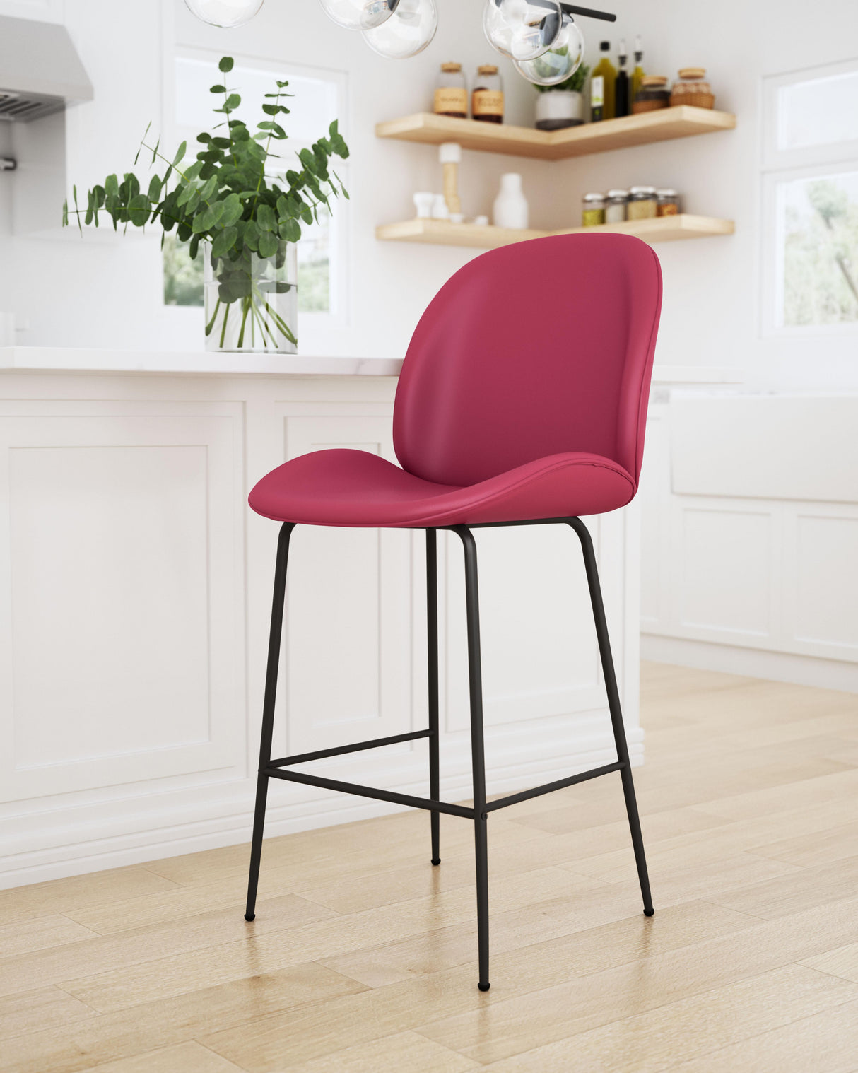 ZUO Miles Counter Stool Red