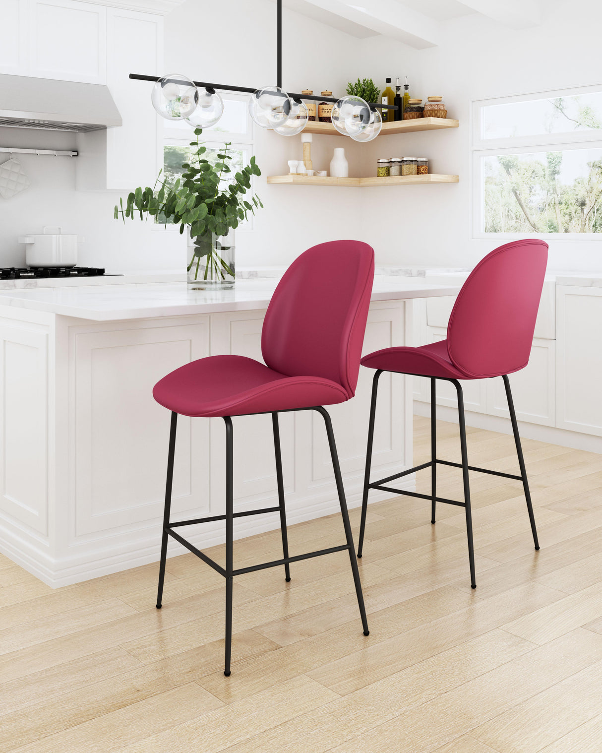 ZUO Miles Counter Stool Red