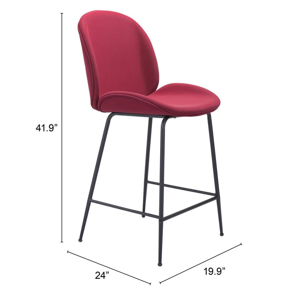 ZUO Miles Counter Stool Red